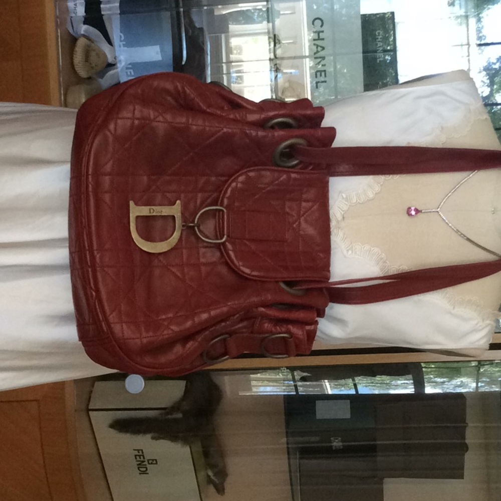 Christian Dior Red Leather bag
